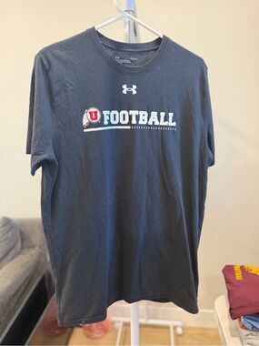 LG Under Armour Black Tee with White Logo